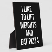 Lift Weights en Eat Pizza - Carbs - Funny Novelty Fotoplaat (Zijkant)