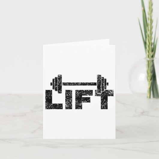 Lift Workout Lifting Gewichtheffen Gym 1 Kaart (Voorkant)