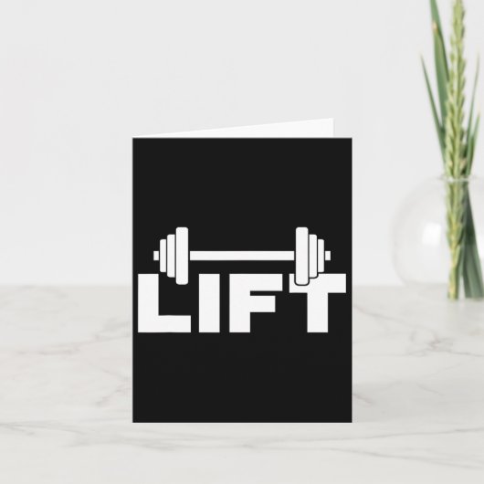 Lift Workout Lifting Gewichtheffen Gym 2 Kaart (Voorkant)