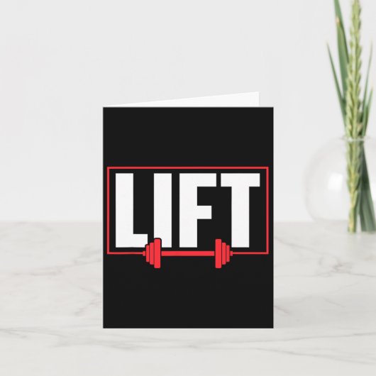 Lift Workout Lifting Gym Weightlift Kaart (Voorkant)