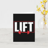 Lift Workout Lifting Gym Weightlift Kaart (Gele Bloem)