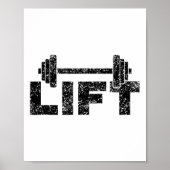 Lift Workout Lifting Weightlifting Gym 1  Poster (Voorkant)