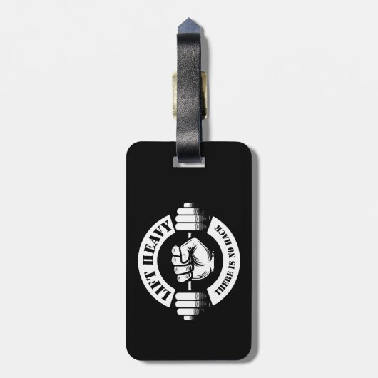 Lift Zwaar Er is geen Hack Bagagelabel (Achterkant verticaal)