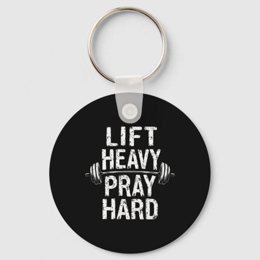 Lift Zwaar Gebed Hard Jesus Gym Gewichtheffer Dead Sleutelhanger (Voorkant)