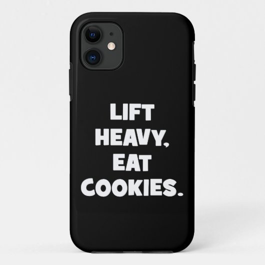 Lift Zware, Eet Cookies - Grappig - Nieuwigheid Wo Case-Mate iPhone Case (Achterkant)