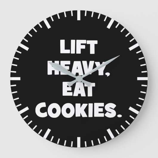 Lift Zware, Eet Cookies - Grappig - Nieuwigheid Wo Grote Klok (Voorkant)
