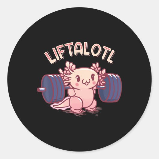 Liftalotl-hefinstallatie Ronde Sticker (Voorkant)