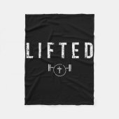 Lifted Fitness Gym Workout Jesus Christelijke over Fleece Deken (Voorkant)