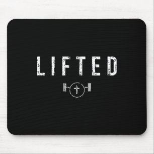 Lifted Fitness Gym Workout Jesus Christelijke over Muismat