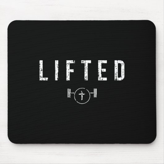 Lifted Fitness Gym Workout Jesus Christelijke over Muismat (Voorkant)