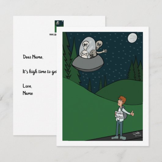 liftende platte Kaart (Voorkant / Achterkant)