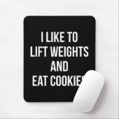 Liftgewicht en Eat Cookies - Funny Workout Muismat (Met muis)