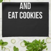 Liftgewicht en Eat Cookies - Funny Workout Theedoek (Gevouwen)