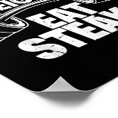 Liftgewichten Eet steaks Grappige Gym Fitness Moti Poster (Hoek)