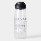 lifting bro Funny Gym Typography Waterfles (Achterkant)