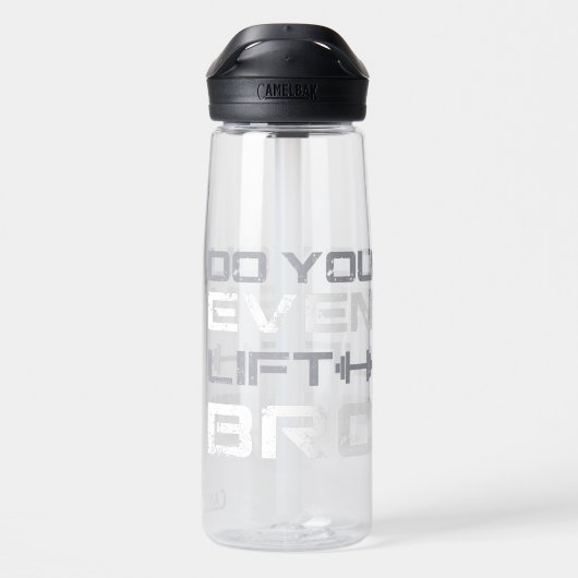 lifting bro Funny Gym Typography Waterfles (Achterkant)