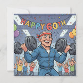 Lifting Dumbbell 60th funny birthday cards Kaart (Achterkant)