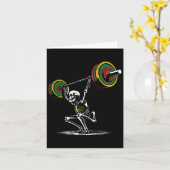 Lifting Fathers Day Gym Workout Papa Mannen Kaart (Gele Bloem)