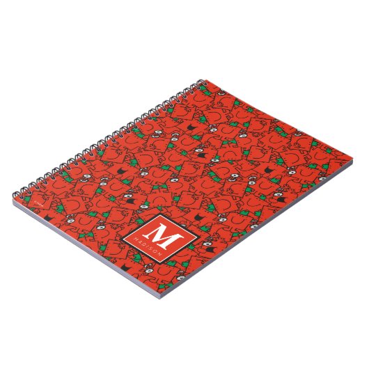 Lifting Gewichten Rood Groen Patroon | Jouw naam t Notitieboek (Linkerzijde)