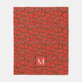 Lifting Gewichten Rood & Groen Patroon | Monogram Fleece Deken (Voorkant)