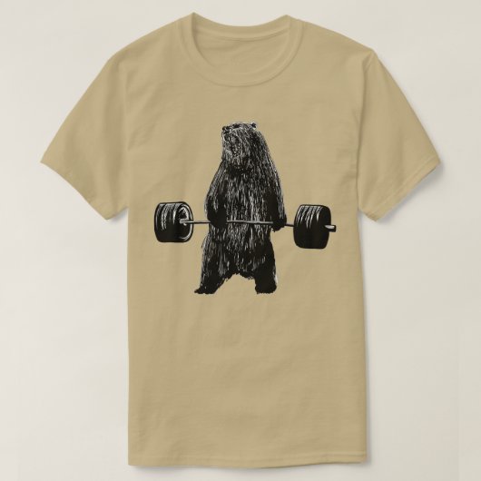 Lifting Motivation Gym Strong Grizzly Beer T-shirt (Design voorkant)