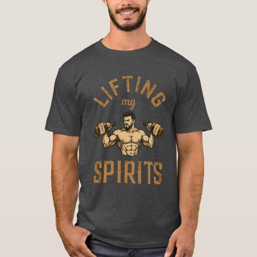 Lifting My Spirits -Bodybuilding Gym Humor- Funny T-shirt (Voorkant)