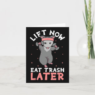 Lifting Opossum Funny Workout Gift Bodybuilding Kaart