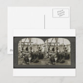 Lifting Water uit de Nijl in Egypte rond 1928 Briefkaart (Voorkant / Achterkant)