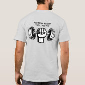 Lifting Weights Call 911 Skeleton Deadlift Gym T-shirt (Achterkant)