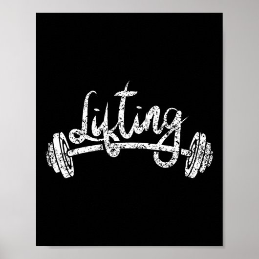 Lifting Workout Lift Gym Gewichtheffen 1 Poster (Voorkant)