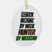 Liftmonteur houdt van jagen keramisch ornament (Rechts)