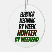 Liftmonteur houdt van jagen keramisch ornament (Links)