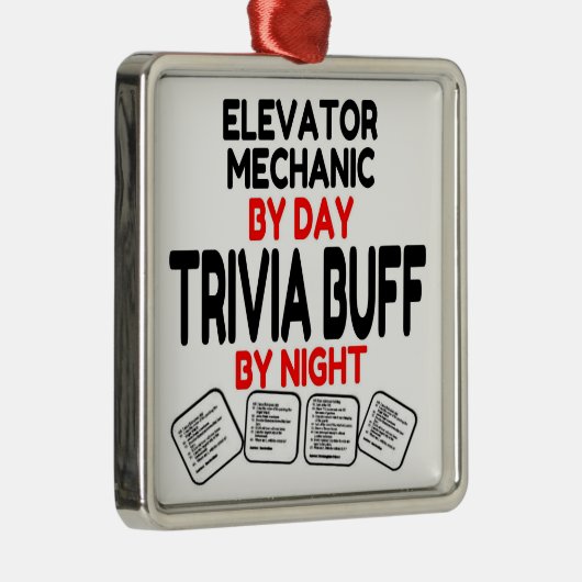 Liftmonteur houdt van trivia metalen ornament (Rechts)