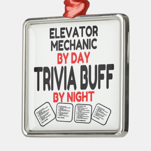 Liftmonteur houdt van trivia metalen ornament (Links)