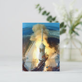 Liftoff van de Apollo 11 Saturn V Space Vehicle Briefkaart (Staand voorkant)