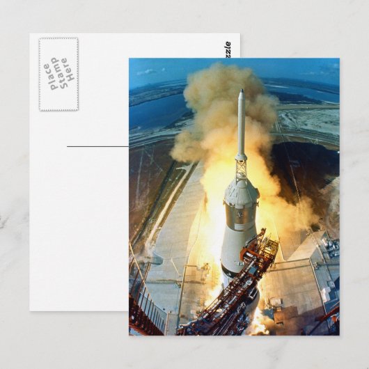 Liftoff van de Apollo 11 Saturn V Space Vehicle Briefkaart (Voorkant / Achterkant)