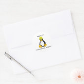 Liga van buitengewone pinguïns 2 ronde sticker (Envelop)