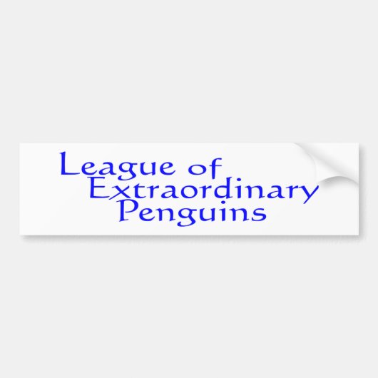 Liga van buitengewone pinguïns 3 bumpersticker (Voorkant)