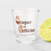 Liga van lefticles shot glas (Voorkant)