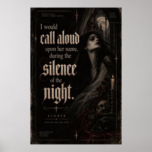Ligeia – Edgar Allan Poe Poster (Voorkant)