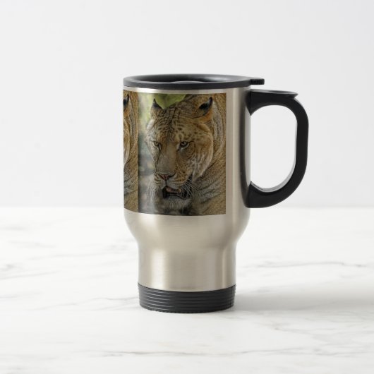 Liger (half-tijger leeuw) Travel Mug Reisbeker (Rechts)