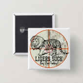 Liger Hunter door Mudge Studios Vierkante Button 5,1 Cm (Voorkant /achterkant)