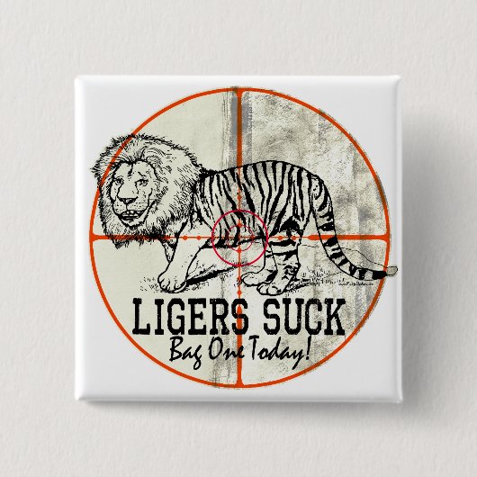 Liger Hunter door Mudge Studios Vierkante Button 5,1 Cm (Voorkant)