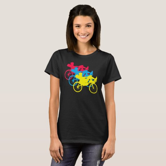 Ligfiets  Retro BMX Rider Rac T-shirt (Voorkant volledig)