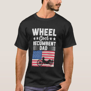 Ligfiets vader die op een ligfiets fietst t-shirt