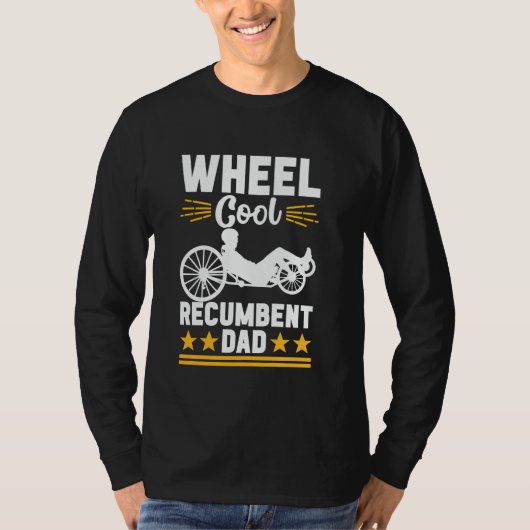 Ligfiets vader fietst op Ligfiets T-shirt (Voorkant)