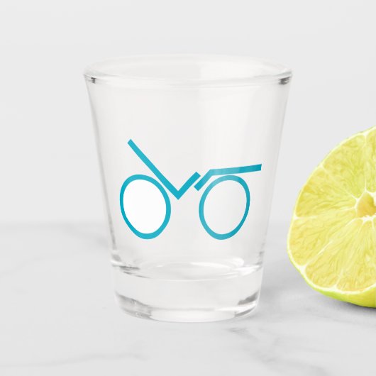 Ligfiets Vector Shot Glass – Fietsen Glas (Voorkant)