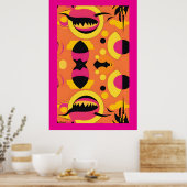 Liggen of ronduit liegen poster (Keuken)