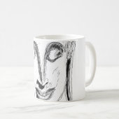 Liggend Boeddha Wat Pho Bangkok Thailand B&W Koffiemok (Voorkant rechts)