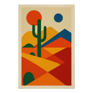 Liggend depot Moderne geometrie Perfect Poster